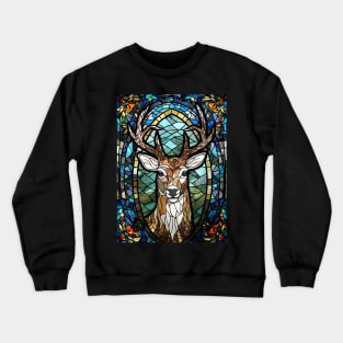 Glass stag face Crewneck Sweatshirt